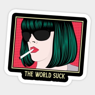 THE WORLD SUCK Sticker